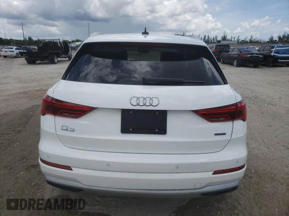 2021 Audi Q3 Premium with VIN WA1AUCF34M1155432, listed as a Copart auction lot 61790315 with 27,746 mi miles and Non repairable. Bid and sale history available at DreamBid. Image 6.