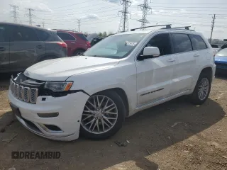 2018 Jeep Grand Cherokee Summit with VIN 1C4RJFJT7JC256801, listed as a Copart auction lot 54773975 with 75,303 mi miles and Salvage title. Bid and sale history available at DreamBid. Image 1.