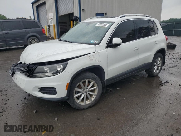 2017 Volkswagen Tiguan Wolfsburg Edition with VIN WVGSV7AX9HW512214, listed as a Copart auction lot 60062865 with 62,667 mi miles and Salvage title. Bid and sale history available at DreamBid. Image 1.