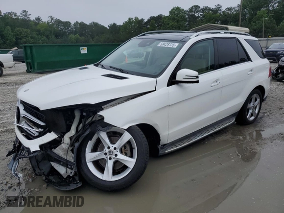 2017 Mercedes-Benz GLE 350 z VIN 4JGDA5HB9HA969301, wystawiony jako Copart lot #58428725 z przebiegiem 78 621 mil mil oraz Szkoda całkowita • Salvage title. Historia ofert i sprzedaży dostępna na DreamBid. Obrazek 1.