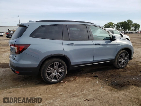 2022 Honda Pilot Sport with VIN 5FNYF6H33NB098226, listed as a Copart auction lot 72526864 with 28,234 mi miles and Salvage Title. Bid and sale history available at carsss.com. Image 3.