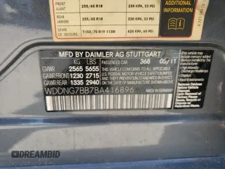 2011 Mercedes-Benz S 550 with VIN WDDNG7BB7BA416896, listed as a Copart auction lot 52443135 with 133,071 mi miles and Clean Title. Bid and sale history available at DreamBid. Image 12.