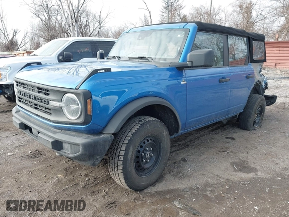 2022 Ford Bronco with VIN 1FMDE5BH1NLB71120, listed as a IAAI auction lot 41723502 with 56,387 mi miles and . Bid and sale history available at DreamBid. Image 2.