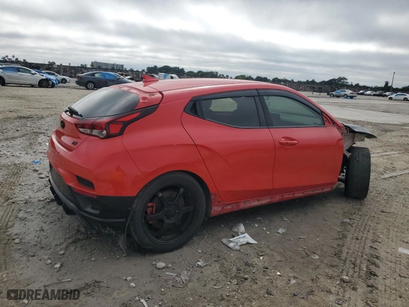 2020 Hyundai Veloster N with VIN KMHT36AH4LU007036, listed as a Copart auction lot 42492445 with 0 mi miles and Non Repairable. Bid and sale history available at carsss.com. Image 3.