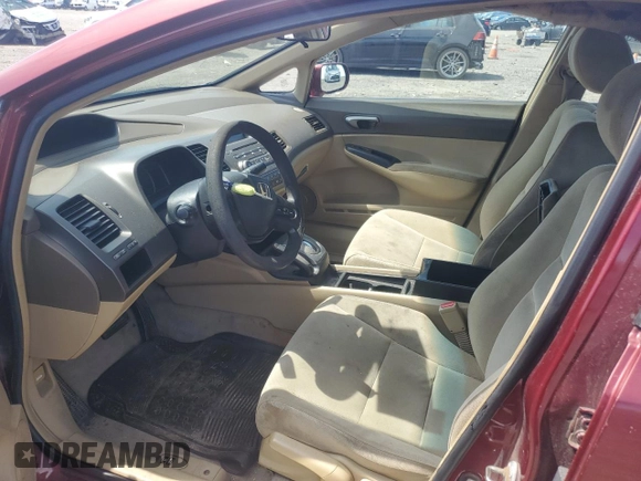2008 Honda Civic LX with VIN 1HGFA16558L018019, listed as a Copart auction lot 54498205 with 219,956 mi miles and Clean Title. Bid and sale history available at DreamBid. Image 7.