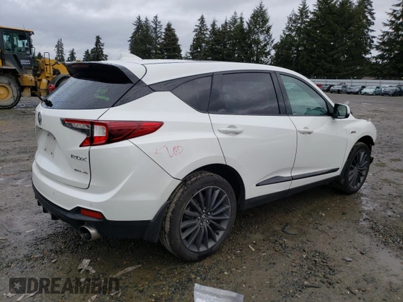 2022 Acura RDX PMC Edition with VIN 5J8TC2H84NL009804, listed as a Copart auction lot 44999475 with 41,465 mi miles and Salvage Title. Bid and sale history available at carsss.com. Image 3.