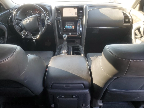 2021 Infiniti QX80 LUXE with VIN JN8AZ2AE7M9271353, listed as a Copart auction lot 47233415 with 76,521 mi miles and Salvage Title. Bid and sale history available at carsss.com. Image 8.