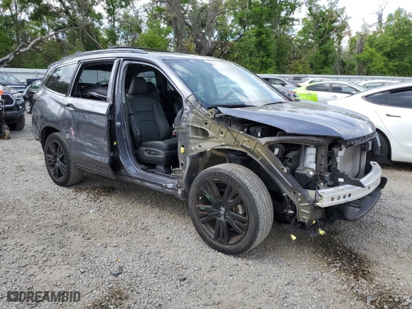 2021 Honda Pilot Special Edition with VIN 5FNYF5H22MB024795, listed as a Copart auction lot 50182785 with 48,787 mi miles and Salvage Title. Bid and sale history available at carsss.com. Image 4.