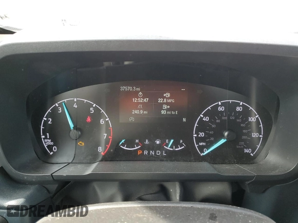 2022 Ford Maverick XL with VIN 3FTTW8F93NRA61219, listed as a Copart auction lot 48028675 with 37,570 mi miles and Salvage Title. Bid and sale history available at DreamBid. Image 9.