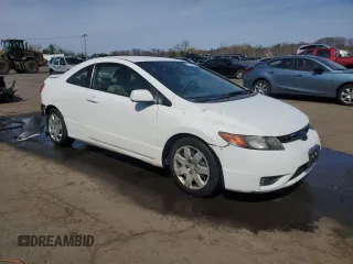 2007 Honda Civic Cpe LX with VIN 2HGFG12687H542662, listed as a Copart auction lot 53691345 with 164,986 mi miles and Salvage Title. Bid and sale history available at carsss.com. Image 4.