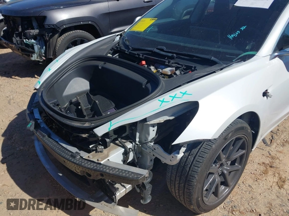 2020 Tesla Model 3 Long Range with VIN 5YJ3E1EB4LF619026, listed as a IAAI auction lot 41796901 with Not Provided miles and . Bid and sale history available at DreamBid. Image 6.