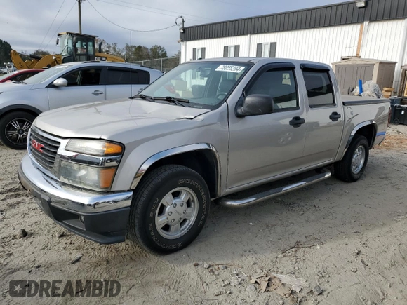 2006 GMC Canyon SLE2 with VIN 1GTCS136568327260, listed as a Copart auction lot 78055204 with 73,398 mi miles and Salvage Title. Bid and sale history available at carsss.com. Image 1.