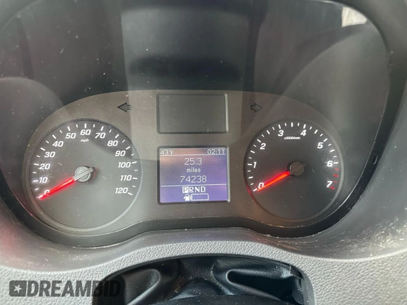 2022 Mercedes-Benz Sprinter Cargo Cargo with VIN W1Y40BHY9NT108142, listed as a Copart auction lot 50731255 with 74,238 mi miles and Clean Title. Bid and sale history available at DreamBid. Image 6.