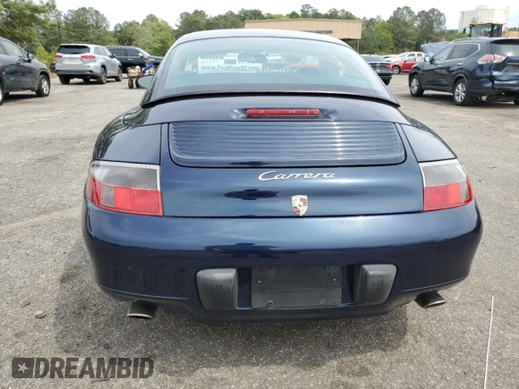 2000 Porsche 911 with VIN WP0CA2997YS651536, listed as a Copart auction lot 53356785 with 63,516 mi miles and Clean title. Bid and sale history available at DreamBid. Image 6.