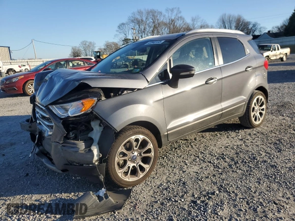 2019 Ford EcoSport Titanium with VIN MAJ3S2KE8KC307483, listed as a Copart auction lot 43940135 with 77,883 mi miles and Salvage Title. Bid and sale history available at DreamBid. Image 1.
