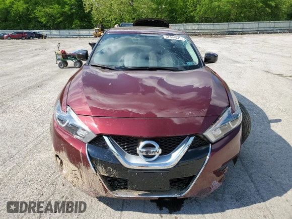 2017 Nissan Maxima S with VIN 1N4AA6AP3HC382590, listed as a Copart auction lot 57394075 with 47,549 mi miles and Salvage title. Bid and sale history available at DreamBid. Image 5.