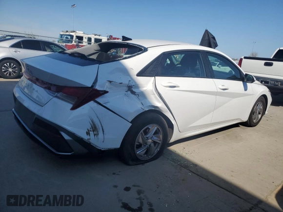 2024 Hyundai Elantra SE with VIN KMHLL4DG5RU845818, listed as a Copart auction lot 50659615 with 6,628 mi miles and Salvage Title. Bid and sale history available at DreamBid. Image 3.