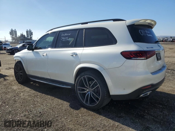 2022 Mercedes-Benz GLS 450 with VIN 4JGFF5KE1NA698159, listed as a Copart auction lot 42508364 with 23,585 mi miles and . Bid and sale history available at DreamBid. Image 2.