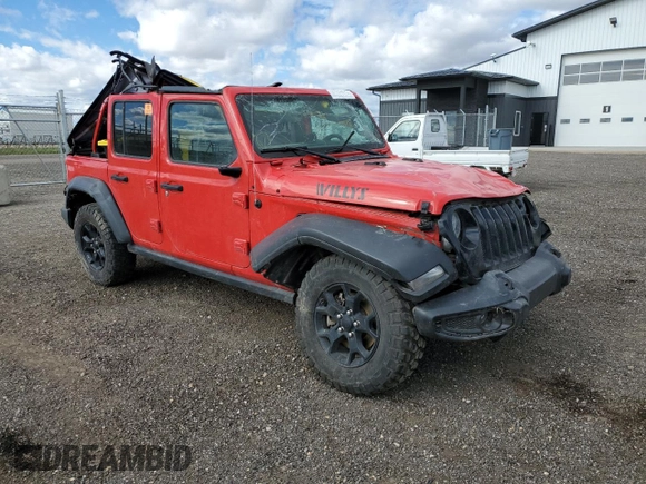 2022 Jeep Wrangler Unlimited Sport S with VIN 1C4HJXDG2NW133492, listed as a Copart auction lot 68730984 with Not provided miles and Clean title. Bid and sale history available at DreamBid. Image 4.