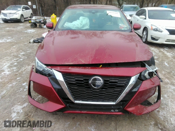 2020 Nissan Sentra SV with VIN 3N1AB8CVXLY222160, listed as a IAAI auction lot 38539301 with 61,001 mi miles. Bid and sale history available at carsss.com. Image 12.