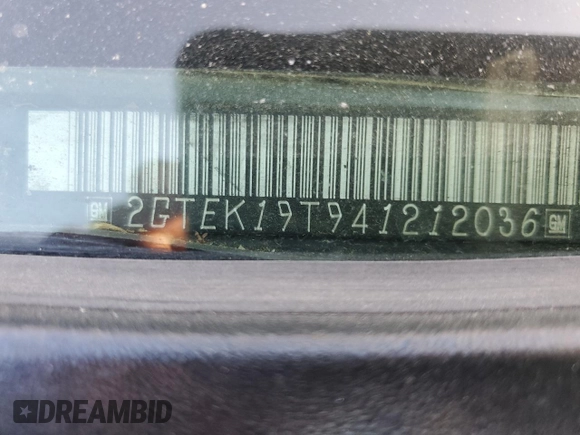 2004 GMC Sierra 1500 SLE z VIN 2GTEK19T941212036, wystawiony jako Copart lot #53892735 z przebiegiem Nie podano mil oraz Szkoda całkowita • Salvage title. Historia ofert i sprzedaży dostępna na DreamBid. Obrazek 12.