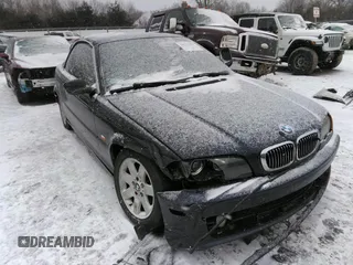 2001 BMW 3 Series 325Ci with VIN WBABS33471JY58108, listed as a IAAI auction lot 35767387 with 0 mi miles. Bid and sale history available at carsss.com. Image 1.