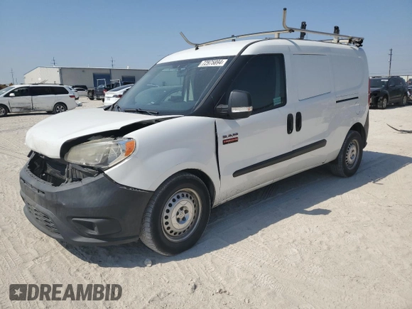 2017 Ram ProMaster City Cargo Van Tradesman with VIN ZFBERFAB3H6E11566, listed as a Copart auction lot 72975894 with 124,673 mi miles and Salvage Title. Bid and sale history available at carsss.com. Image 1.