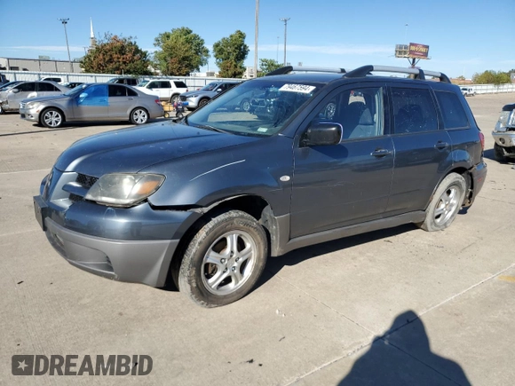 2003 Mitsubishi Outlander LS with VIN JA4LZ31G53U051694, listed as a Copart auction lot 79467594 with 0 mi miles and Salvage Title. Bid and sale history available at carsss.com. Image 1.