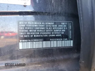 2012 Volkswagen GTI w/Conv & Sunroof PZEV с VIN WVWHD7AJ2CW084251, выставлен на аукционе Copart как лот 84571034 с пробегом 136 407 миль миль и Чистый • Clean title. История ставок и продаж доступна на DreamBid. Изображение 12.