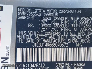 2006 Toyota 4Runner SR5 with VIN JTEBU14R668070572, listed as a IAAI auction lot 41812224 with 133,906 mi miles. Bid and sale history available at carsss.com. Image 9.