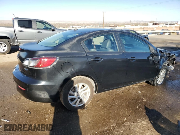 2012 Mazda 3 i Grand Touring with VIN JM1BL1W81C1576956, listed as a Copart auction lot 47105295 with Not Provided miles and Salvage Title. Bid and sale history available at carsss.com. Image 3.