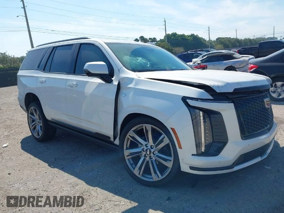 2025 Cadillac Escalade z VIN 1GYS9GRL7SR168408, wystawiony jako IAAI lot #41855623 z przebiegiem 1 744 mil mil oraz . Historia ofert i sprzedaży dostępna na DreamBid. Obrazek 1.
