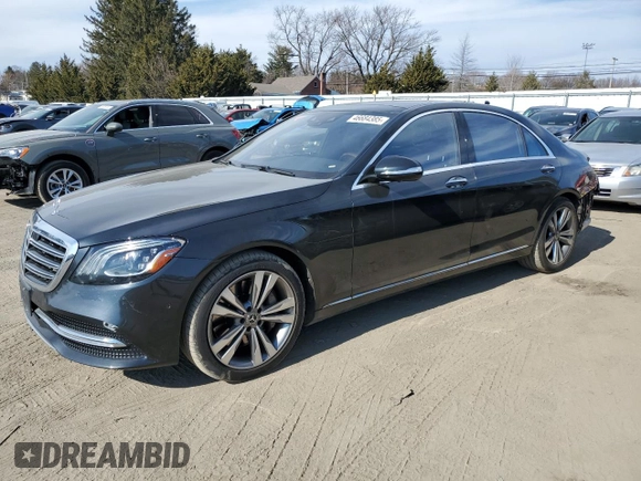 2019 Mercedes-Benz S 450 with VIN WDDUG6EB8KA440903, listed as a Copart auction lot 46684385 with 30,969 mi miles and Salvage title. Bid and sale history available at DreamBid. Image 1.