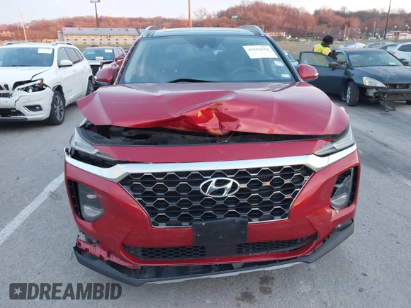 2019 Hyundai Santa Fe Ultimate with VIN 5NMS5CAA4KH105145, listed as a IAAI auction lot 41156214 with 54,796 mi miles and . Bid and sale history available at DreamBid. Image 13.