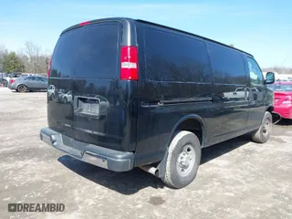 2019 Chevrolet Express Cargo Van with VIN 1GCWGAFP9K1232092, listed as a IAAI auction lot 41807484 with 81,302 mi miles. Bid and sale history available at carsss.com. Image 4.