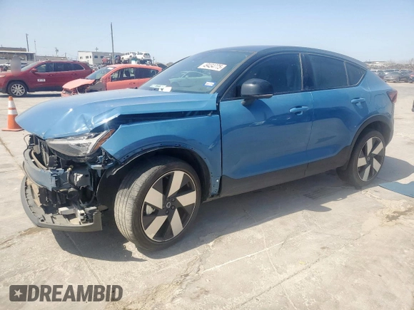 2022 Volvo C40 Recharge Pure Electric Ultimate with VIN YV4ED3GB8N2004034, listed as a Copart auction lot 49434775 with 0 mi miles and Salvage Title. Bid and sale history available at carsss.com. Image 1.