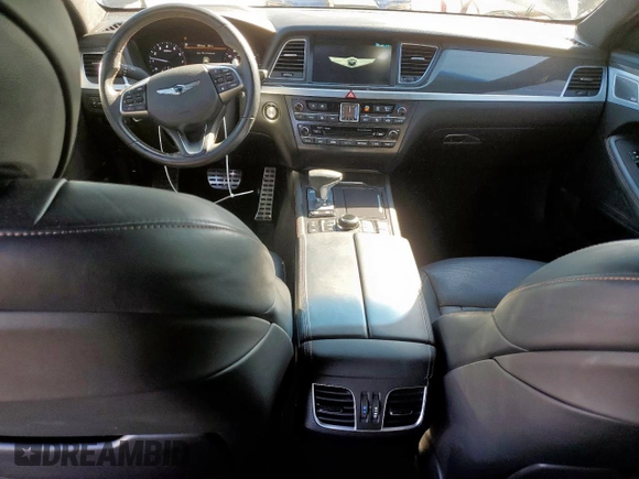 2018 Genesis G80 Sport with VIN KMHGN4JB5JU219162, listed as a Copart auction lot 46816185 with 58,056 mi miles and Salvage Title. Bid and sale history available at DreamBid. Image 8.