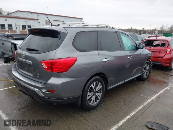 2017 Nissan Pathfinder SV with VIN 5N1DR2MM9HC606595, listed as a IAAI auction lot 41768647 with 144,724 mi miles. Bid and sale history available at carsss.com. Image 4.