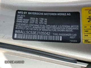 2014 BMW Z4 sDrive28i with VIN WBALL5C53EJ105042, listed as a Copart auction lot 71824564 with 0 mi miles and Salvage Title. Bid and sale history available at carsss.com. Image 14.