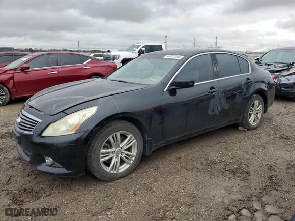 2011 Infiniti G25 Sedan x with VIN JN1DV6AR0BM653865, listed as a Copart auction lot 44927045 with 174,354 mi miles and Salvage Title. Bid and sale history available at carsss.com. Image 1.