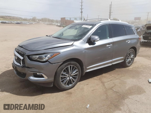 2018 Infiniti QX60 with VIN 5N1DL0MM7JC505146, listed as a Copart auction lot 52572145 with 75,057 mi miles and Salvage Title. Bid and sale history available at DreamBid. Image 1.