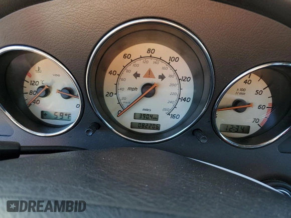 2000 Mercedes-Benz SLK-Class Kompressor with VIN WDBKK47F2YF150980, listed as a Copart auction lot 77537264 with 82,206 mi miles and Salvage Title. Bid and sale history available at carsss.com. Image 9.