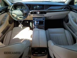 2018 Genesis G90 5.0L Ultimate with VIN KMHG54JH3JU039019, listed as a Copart auction lot 76333504 with 56,296 mi miles and Salvage Title. Bid and sale history available at carsss.com. Image 8.