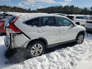 2014 Honda CR-V EX with VIN 5J6RM4H50EL042994, listed as a Copart auction lot 43607445 with 81,442 mi miles and Salvage Title. Bid and sale history available at carsss.com. Image 3.