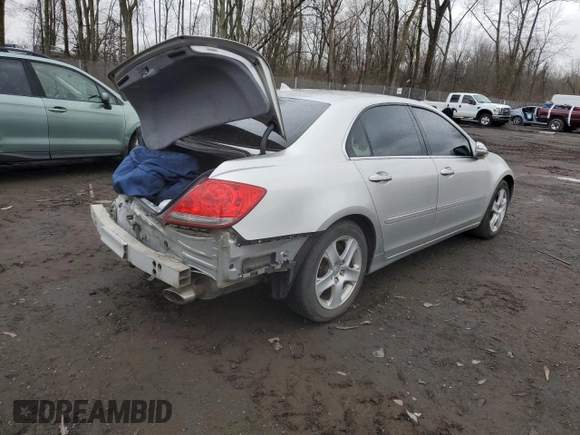 2006 Acura RL with VIN JH4KB16506C001134, listed as a Copart auction lot 51601645 with 205,706 mi miles and Salvage Title. Bid and sale history available at DreamBid. Image 3.