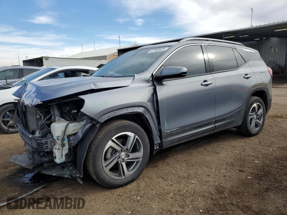 2018 GMC Terrain SLT with VIN 3GKALVEV6JL343143, listed as a Copart auction lot 47183625 with 91,544 mi miles and Salvage Title. Bid and sale history available at DreamBid. Image 1.