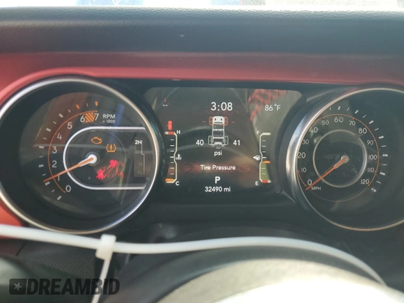 2023 Jeep Wrangler Rubicon with VIN 1C4HJXFN5PW504658, listed as a Copart auction lot 69063484 with 32,490 mi miles and Salvage title. Bid and sale history available at DreamBid. Image 9.