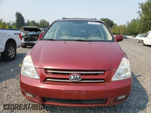 2008 Kia Sedona LX with VIN KNDMB233586242613, listed as a Copart auction lot 69119124 with 163,322 mi miles and Clean Title. Bid and sale history available at carsss.com. Image 5.