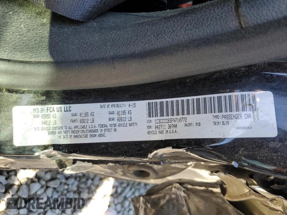 2015 Chrysler 200 C with VIN 1C3CCCCB3FN710772, listed as a Copart auction lot 49679005 with 209,051 mi miles and Salvage Title. Bid and sale history available at carsss.com. Image 13.