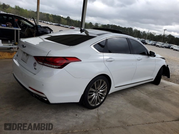 2017 Genesis G80 Ultimate z VIN KMHGN4JF9HU213796, wystawiony jako Copart lot #51531425 z przebiegiem 112 723 mil mil oraz Szkody całkowita. Historia ofert i sprzedaży dostępna na DreamBid. Obrazek 3.